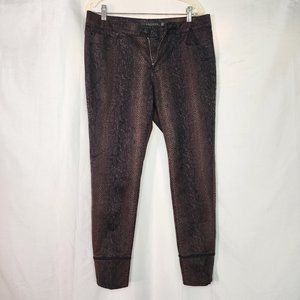 Liverpool Jeans Company Womens Jeans Size 12 Brown Snake Print Let It Be song
